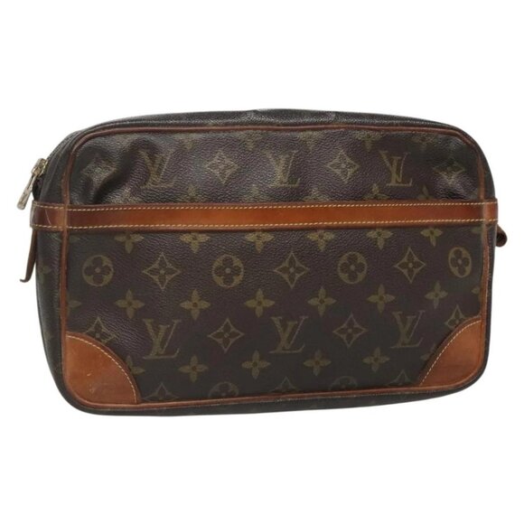 LOUIS VUITTON Monogram Compiegne 28 Clutch Bag M51845 LV Auth bs28819 - Picture 1 of 16
